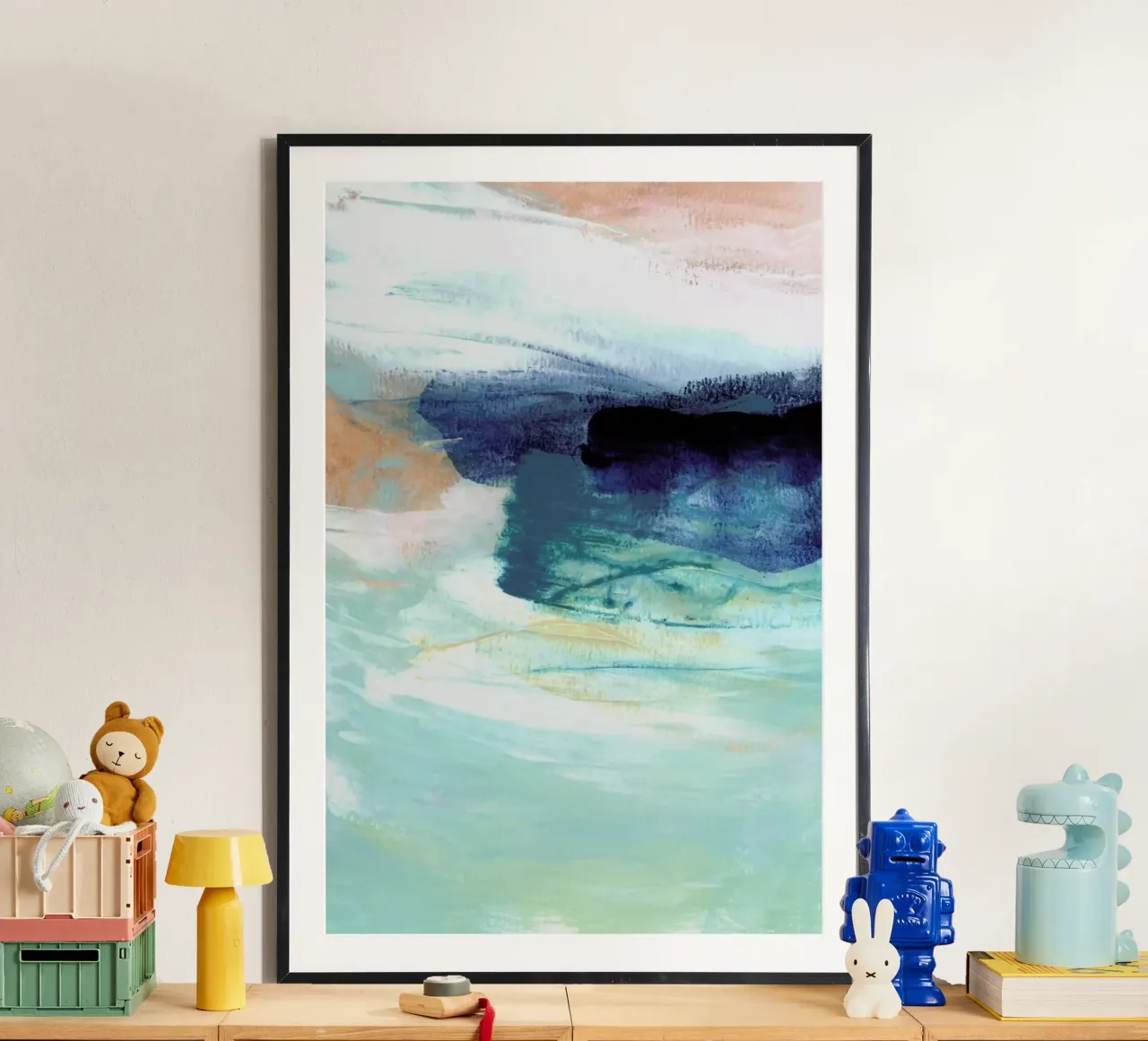 Brushstrokes 14 poster con telaio in legno da IRIS LEHNHARDT FINE ART
