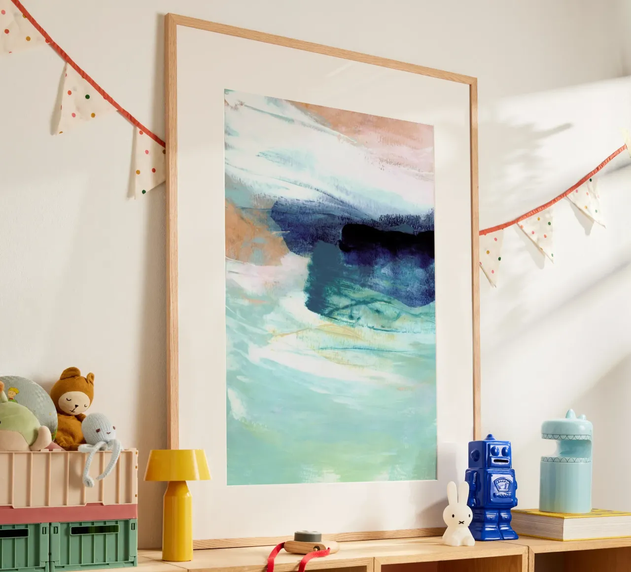 Brushstrokes 14 poster con telaio in legno da IRIS LEHNHARDT FINE ART