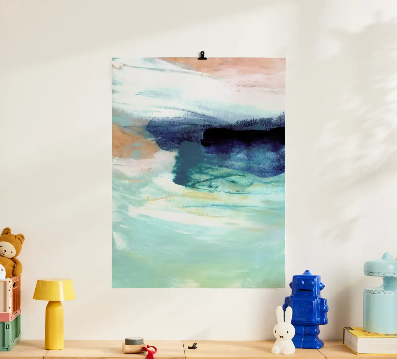 Brushstrokes 14 poster con telaio in legno da IRIS LEHNHARDT FINE ART