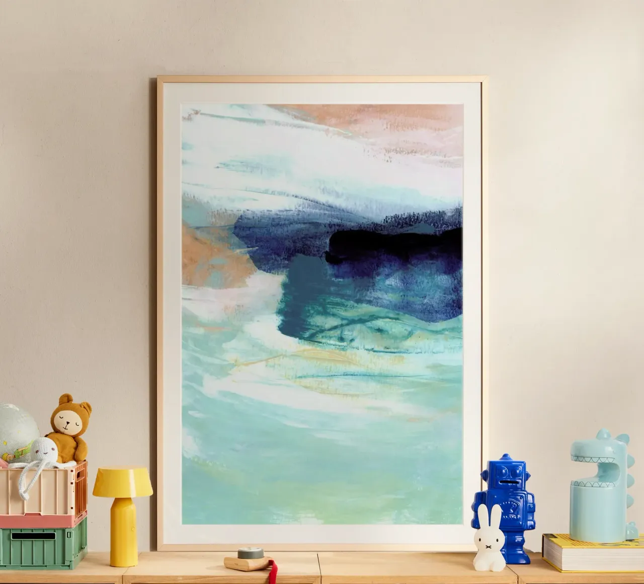 Brushstrokes 14 poster con telaio in legno da IRIS LEHNHARDT FINE ART