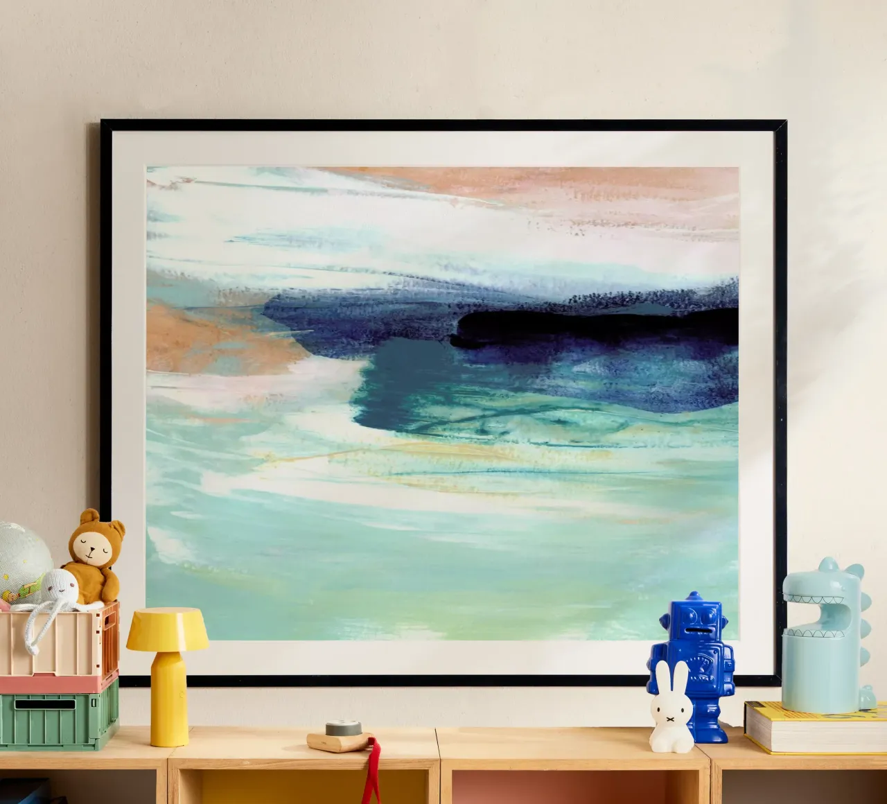 Brushstrokes 14 poster con telaio in legno da IRIS LEHNHARDT FINE ART