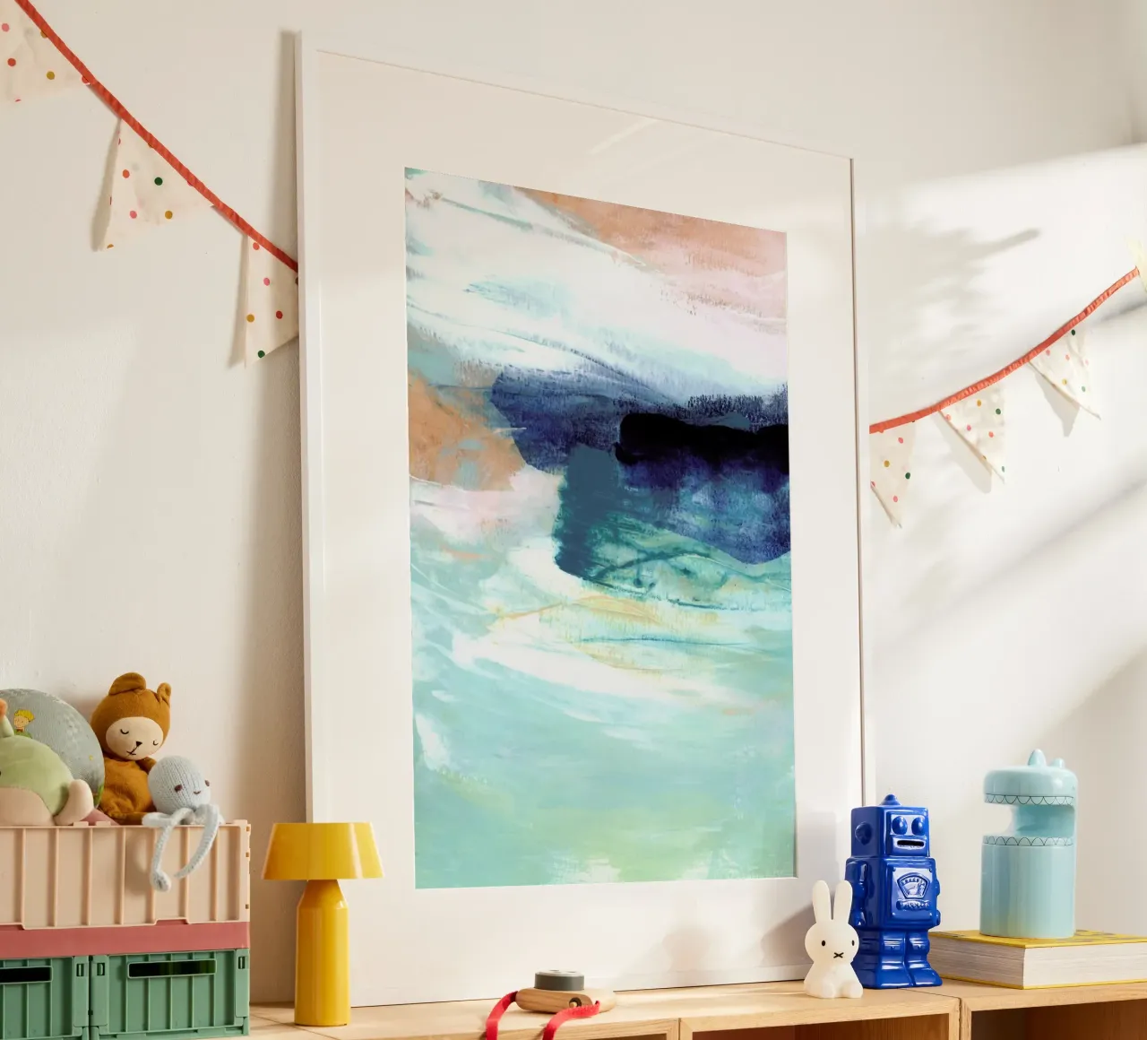 Brushstrokes 14 poster con telaio in legno da IRIS LEHNHARDT FINE ART