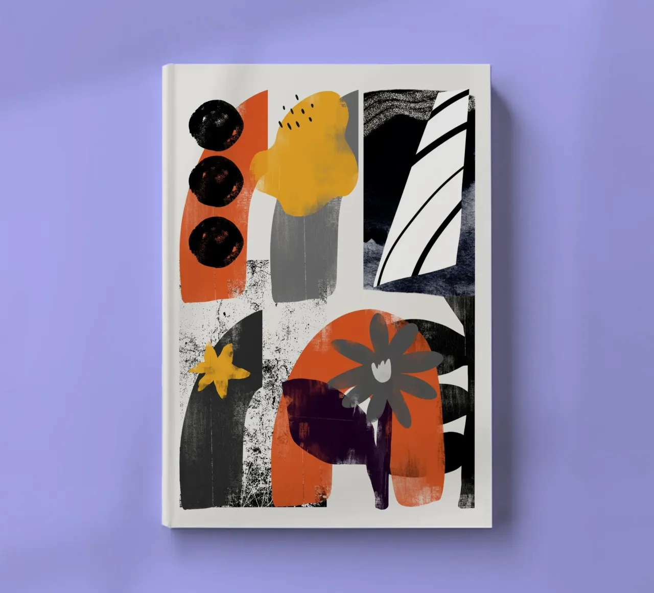Collage of shapes 04 notebook by Little Dean