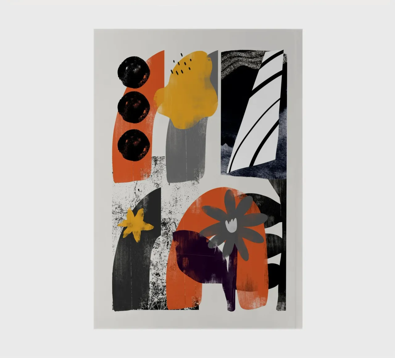 Collage of shapes 04 notebook by Little Dean