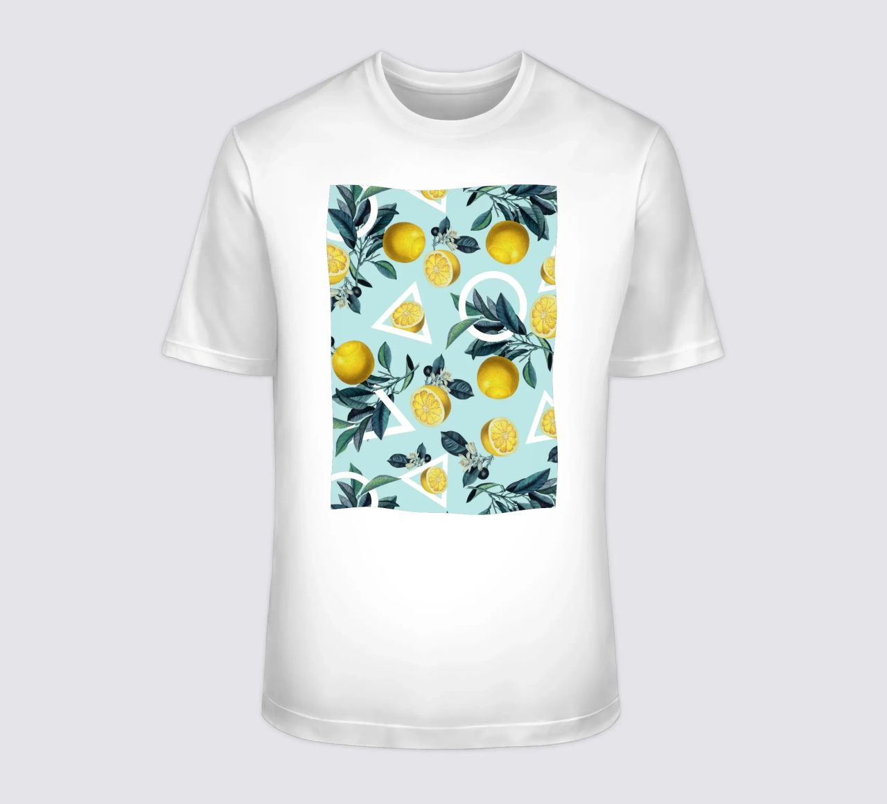 Geometric and Lemon Pattern III t-shirt da burcukorkmazyurek