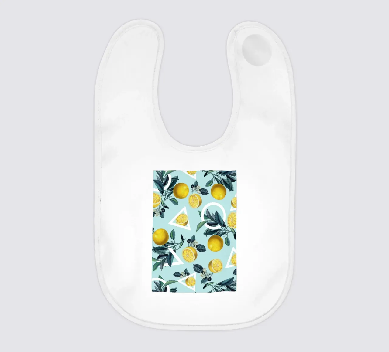 Geometric and Lemon Pattern III Babylätzchen von burcukorkmazyurek