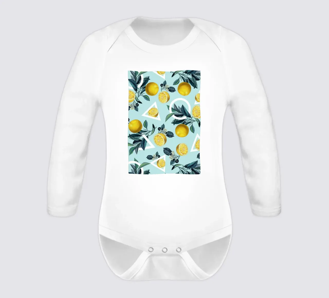 Geometric and Lemon Pattern III body neonato maniche lunghe da burcukorkmazyurek