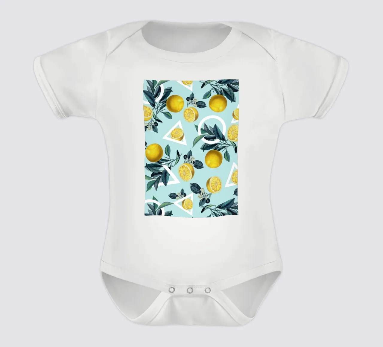 Geometric and Lemon Pattern III body neonato maniche corte da burcukorkmazyurek