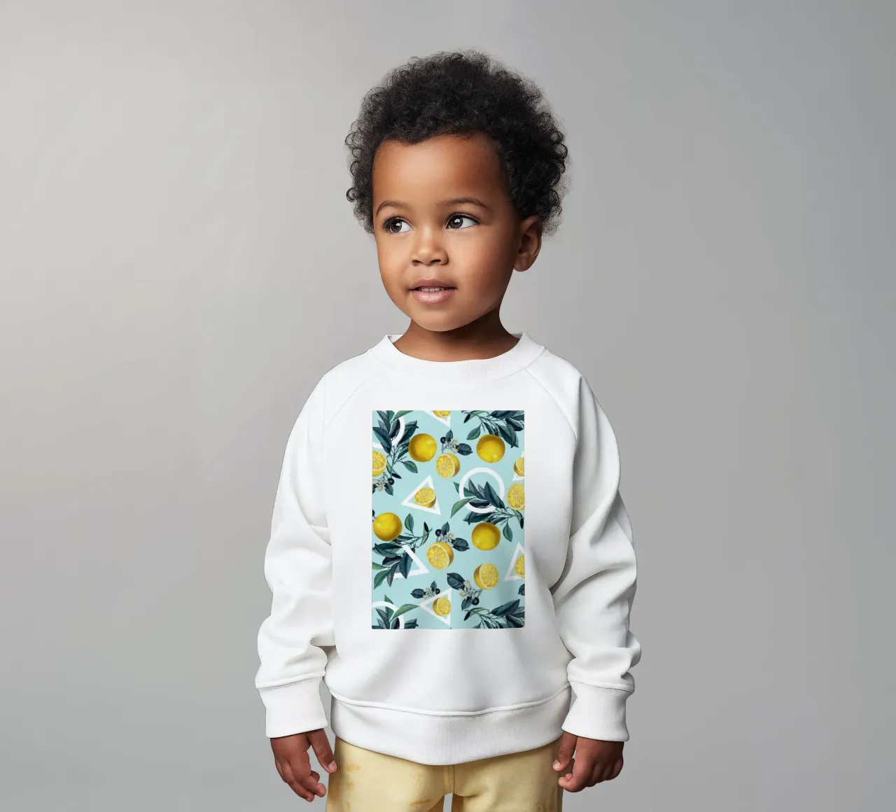 Geometric and Lemon Pattern III sweat pour bébé de burcukorkmazyurek