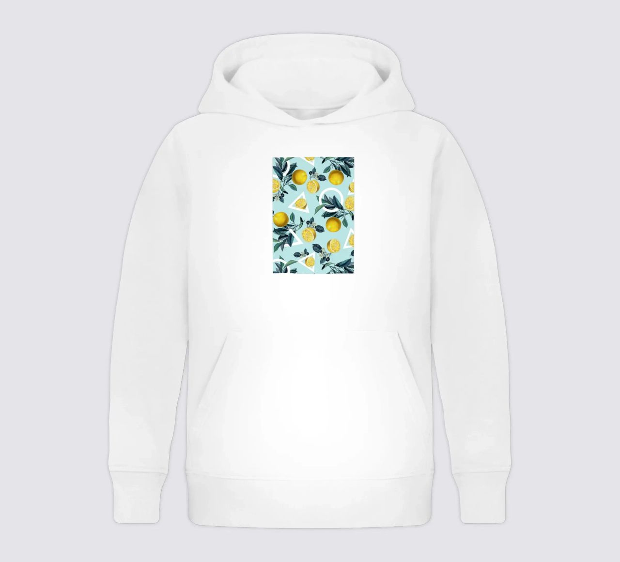 Geometric and Lemon Pattern III felpa bambino con cappuccio da burcukorkmazyurek