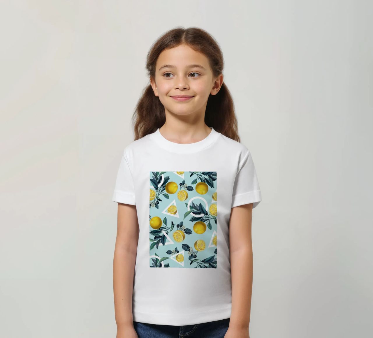 Geometric and Lemon Pattern III t-shirt bambini da burcukorkmazyurek