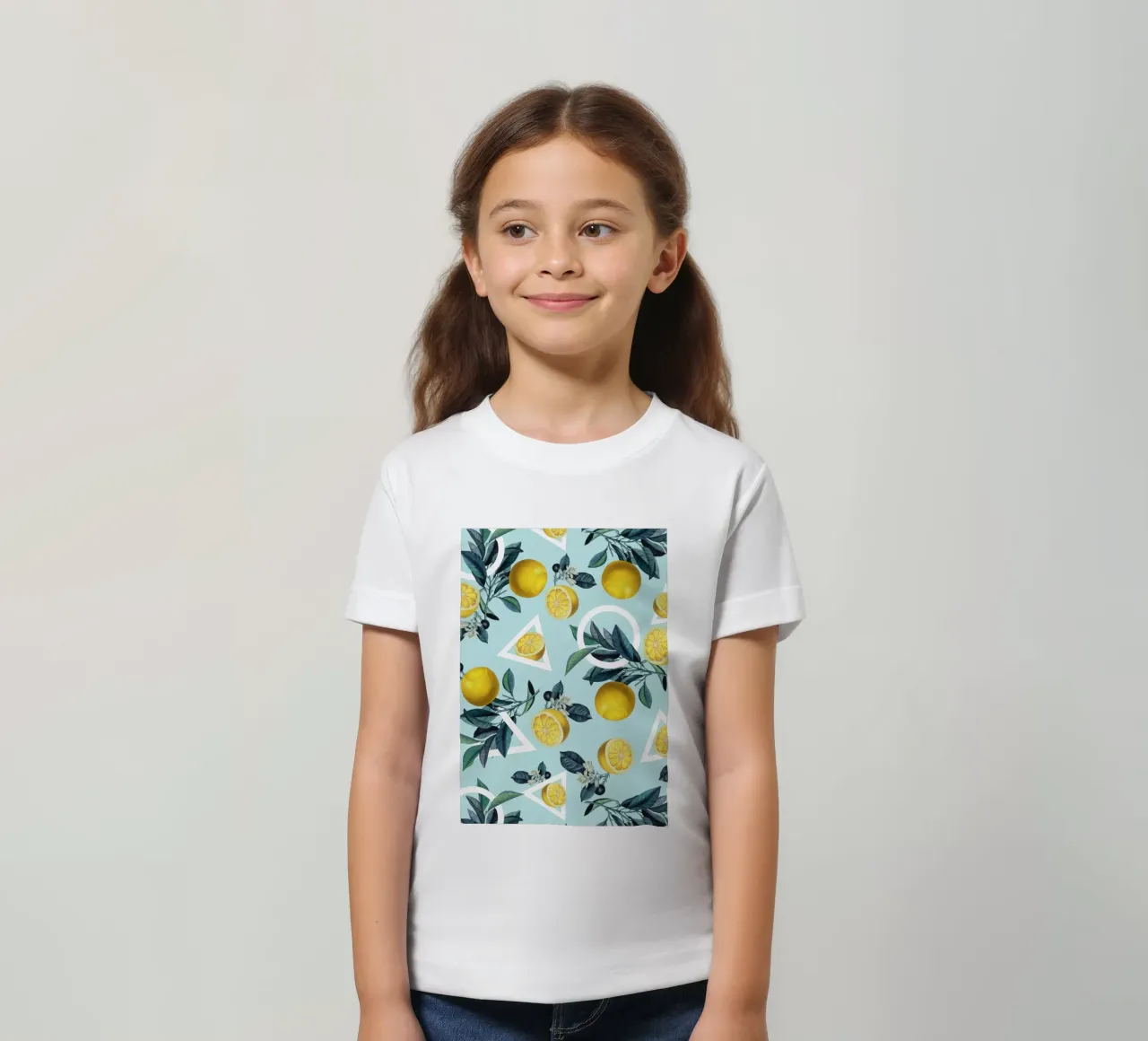 Geometric and Lemon Pattern III t-shirt bambini da burcukorkmazyurek