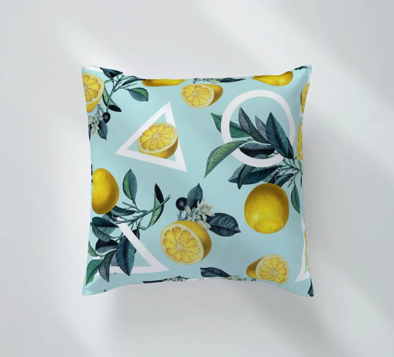 Geometric and Lemon Pattern III cojín de burcukorkmazyurek