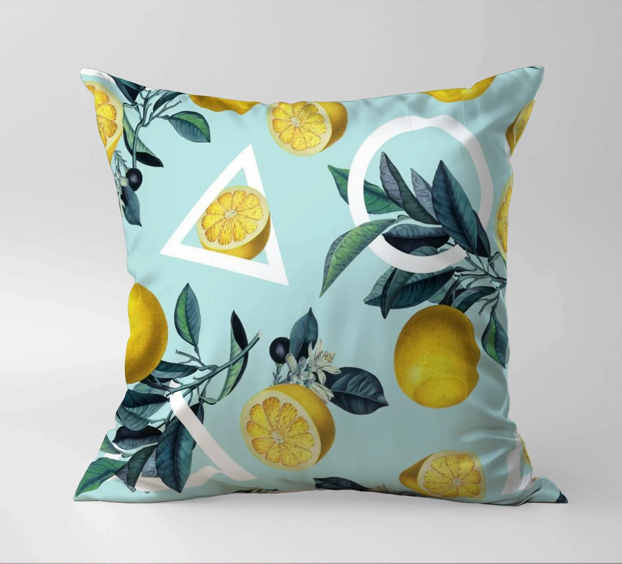 Geometric and Lemon Pattern III cuscino da burcukorkmazyurek