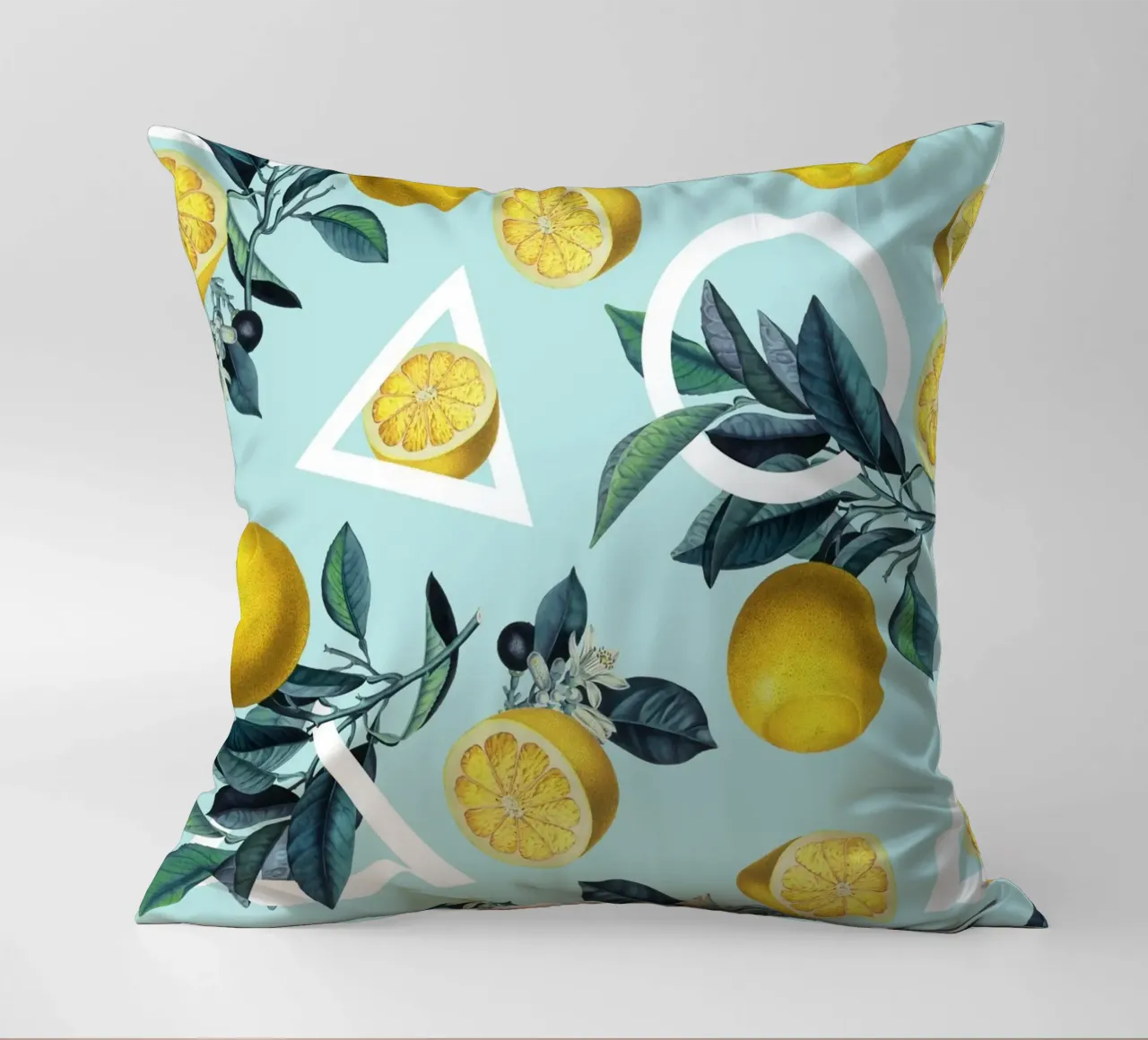 Geometric and Lemon Pattern III cuscino da burcukorkmazyurek