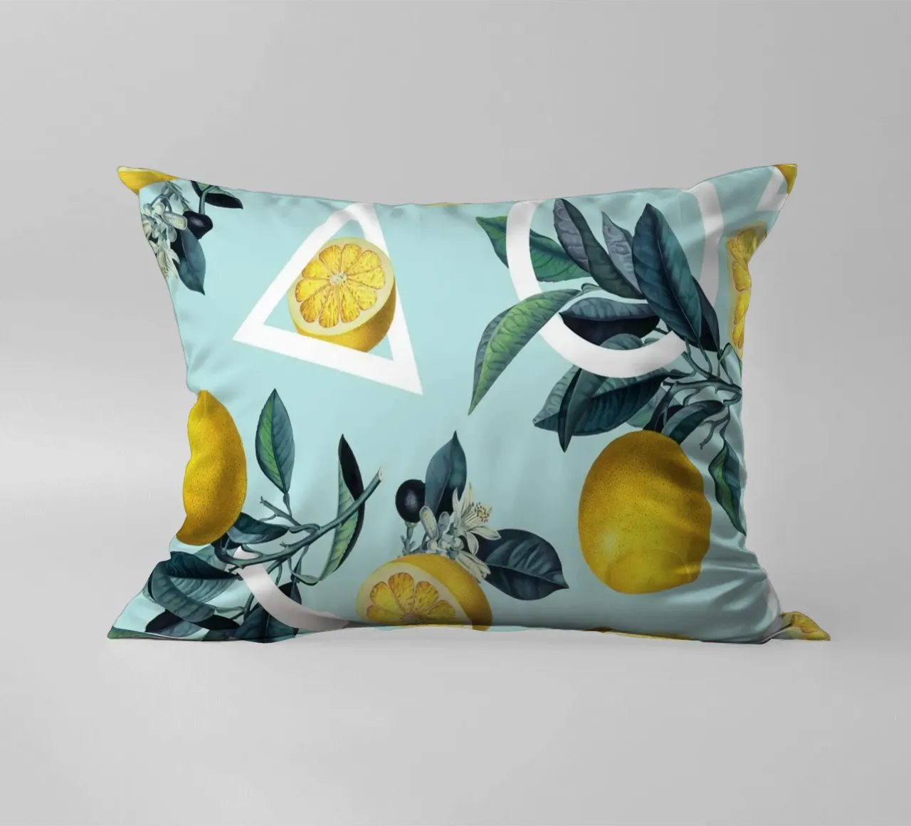 Geometric and Lemon Pattern III coussin de burcukorkmazyurek
