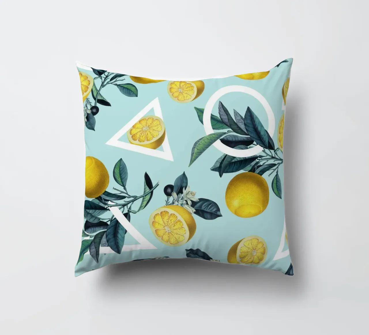 Geometric and Lemon Pattern III cuscino da burcukorkmazyurek