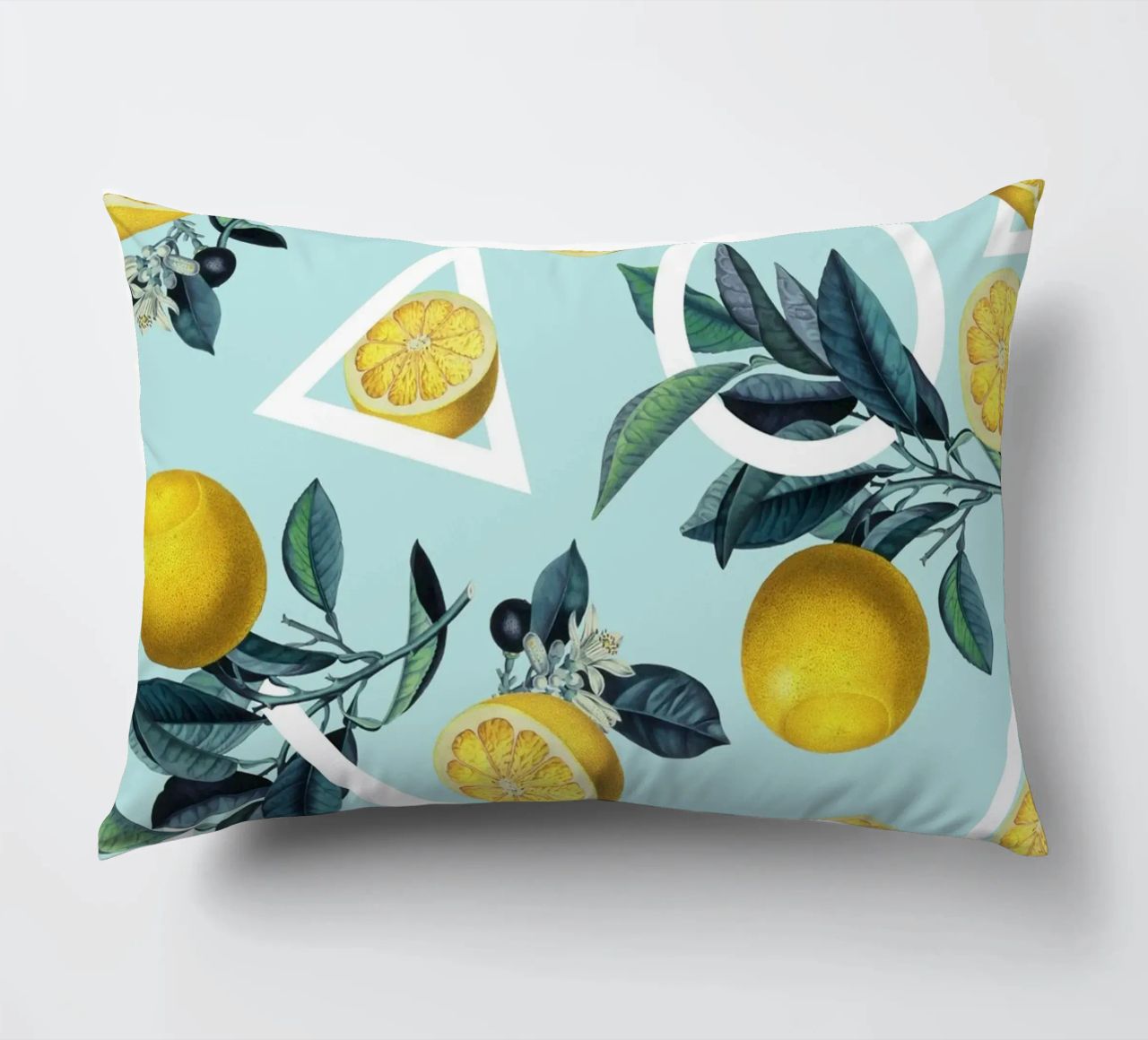 Geometric and Lemon Pattern III cuscino da burcukorkmazyurek