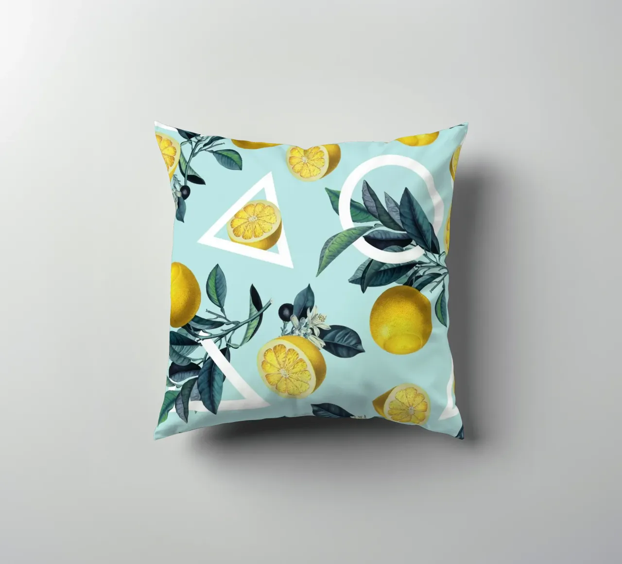Geometric and Lemon Pattern III coussin de burcukorkmazyurek
