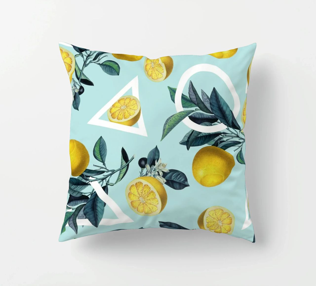 Geometric and Lemon Pattern III cuscino da burcukorkmazyurek