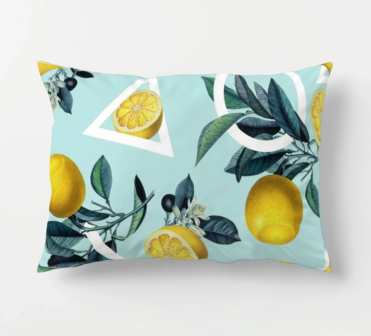 Geometric and Lemon Pattern III cuscino da burcukorkmazyurek