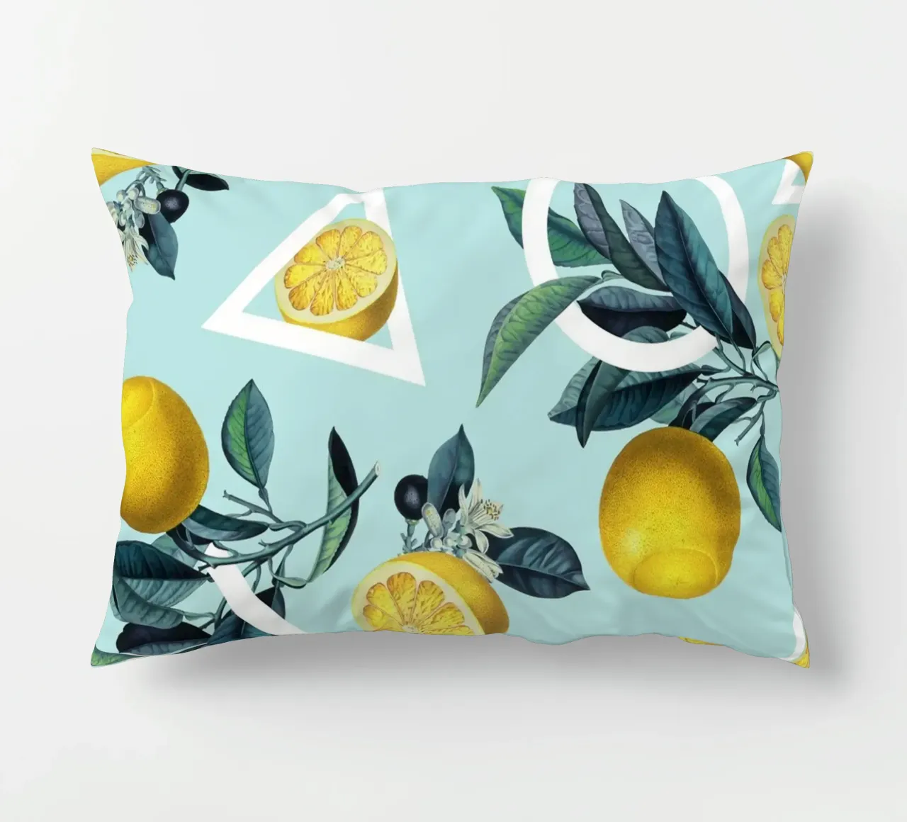 Geometric and Lemon Pattern III coussin de burcukorkmazyurek