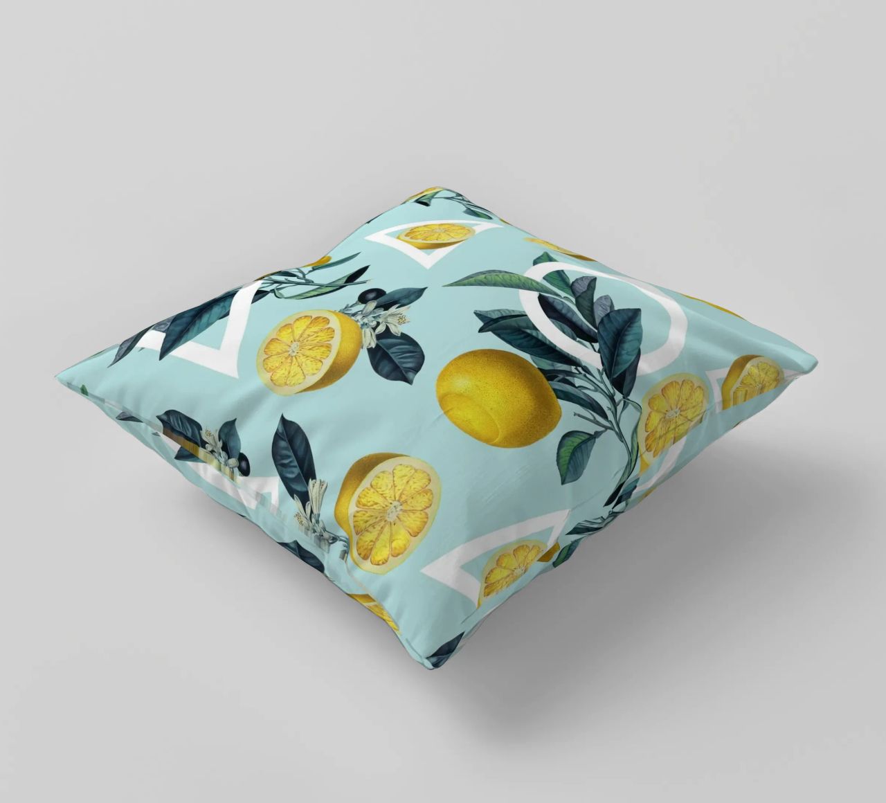Geometric and Lemon Pattern III cuscino da burcukorkmazyurek
