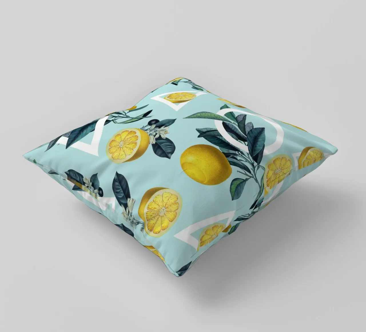 Geometric and Lemon Pattern III coussin de burcukorkmazyurek