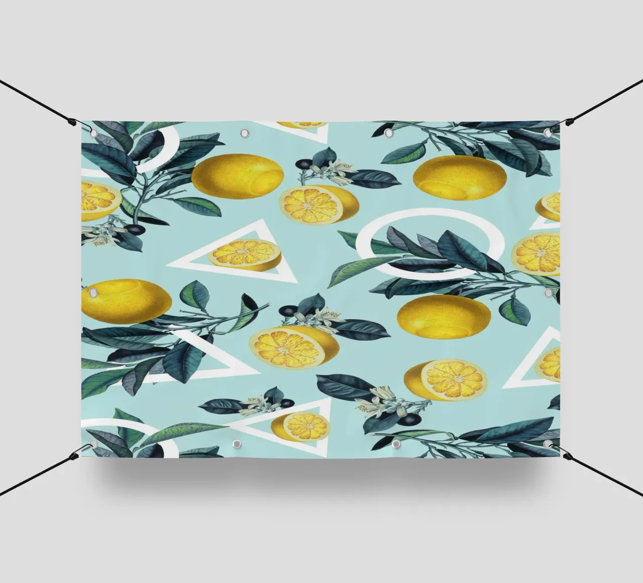 Geometric and Lemon Pattern III pvc cover by burcukorkmazyurek
