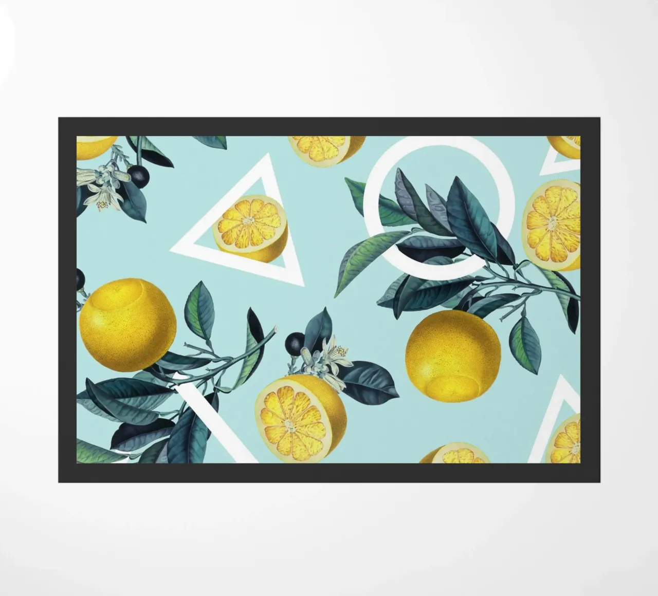 Geometric and Lemon Pattern III Fußmatte von burcukorkmazyurek