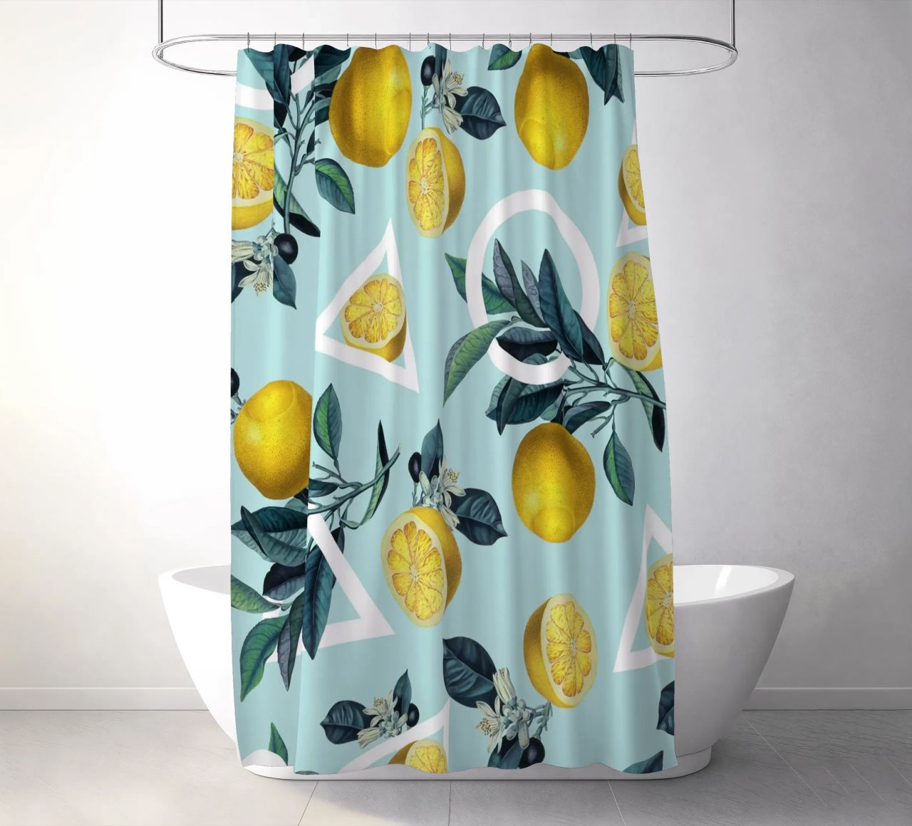 Geometric and Lemon Pattern III tenda da doccia da burcukorkmazyurek