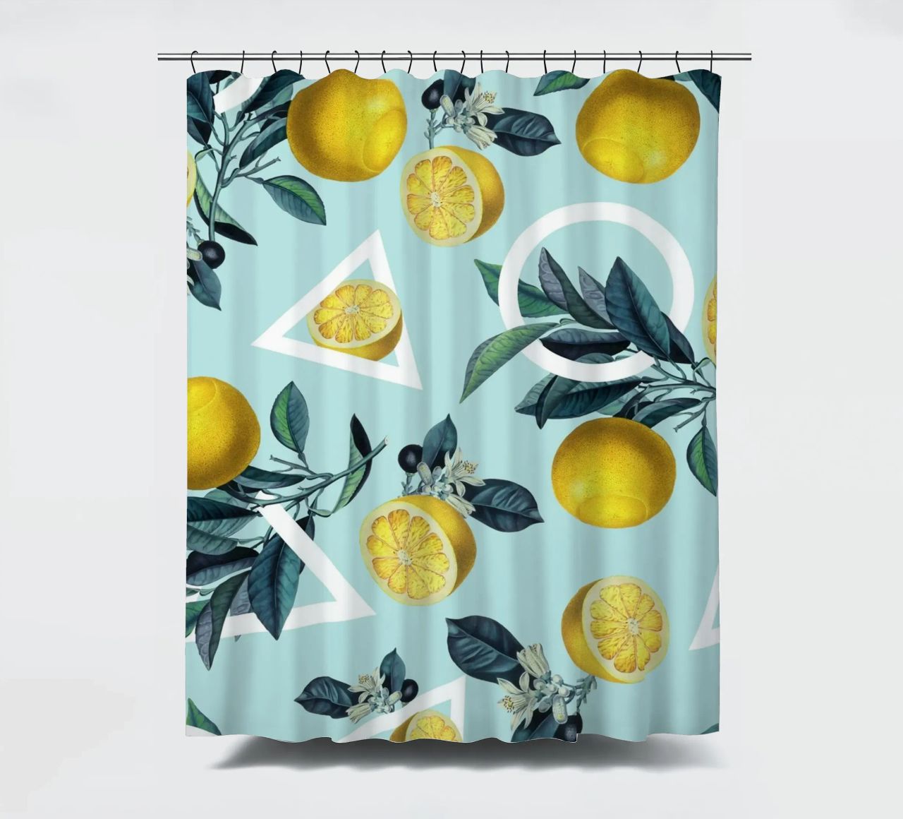 Geometric and Lemon Pattern III tenda da doccia da burcukorkmazyurek