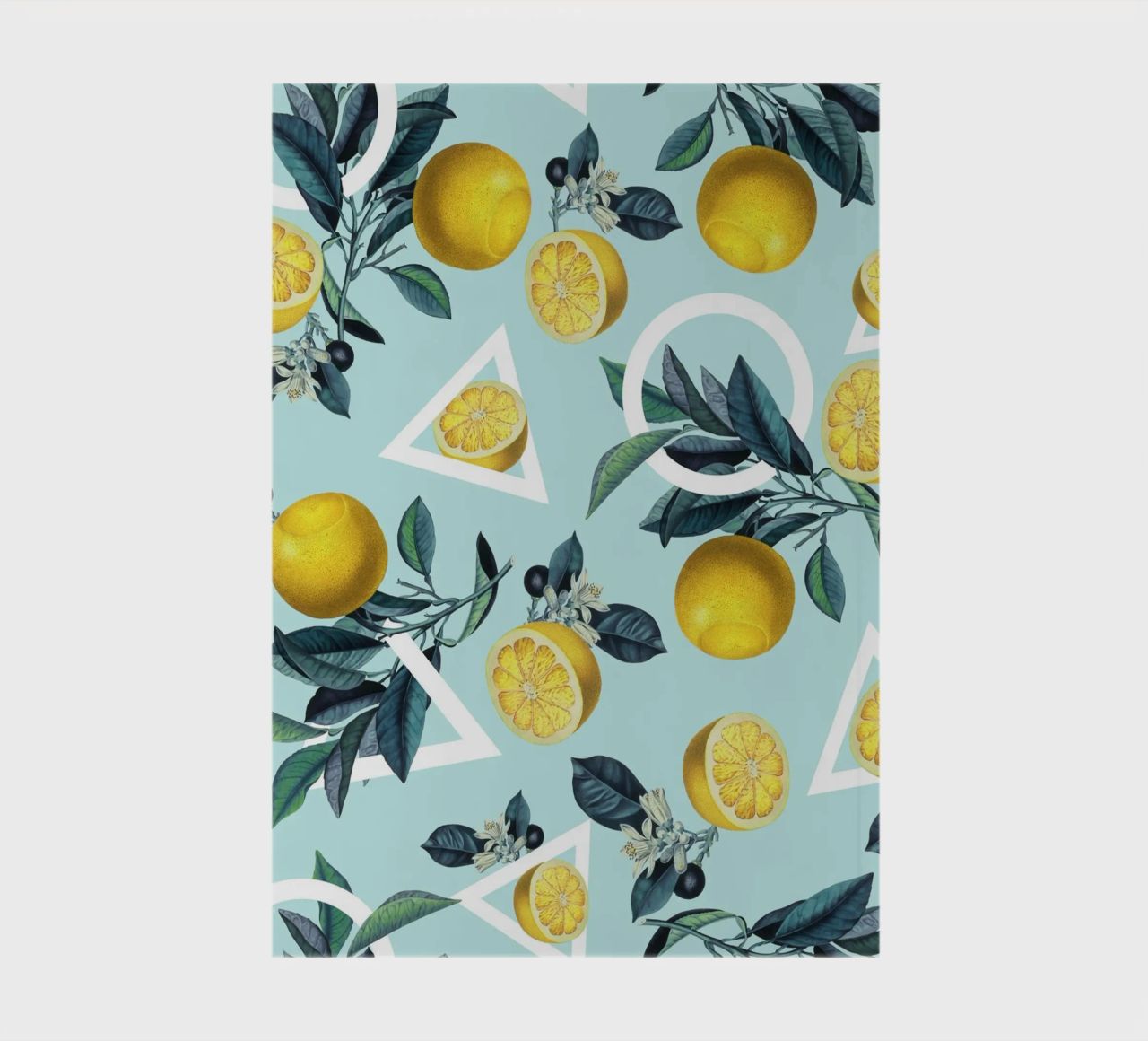 Geometric and Lemon Pattern III notebook by burcukorkmazyurek