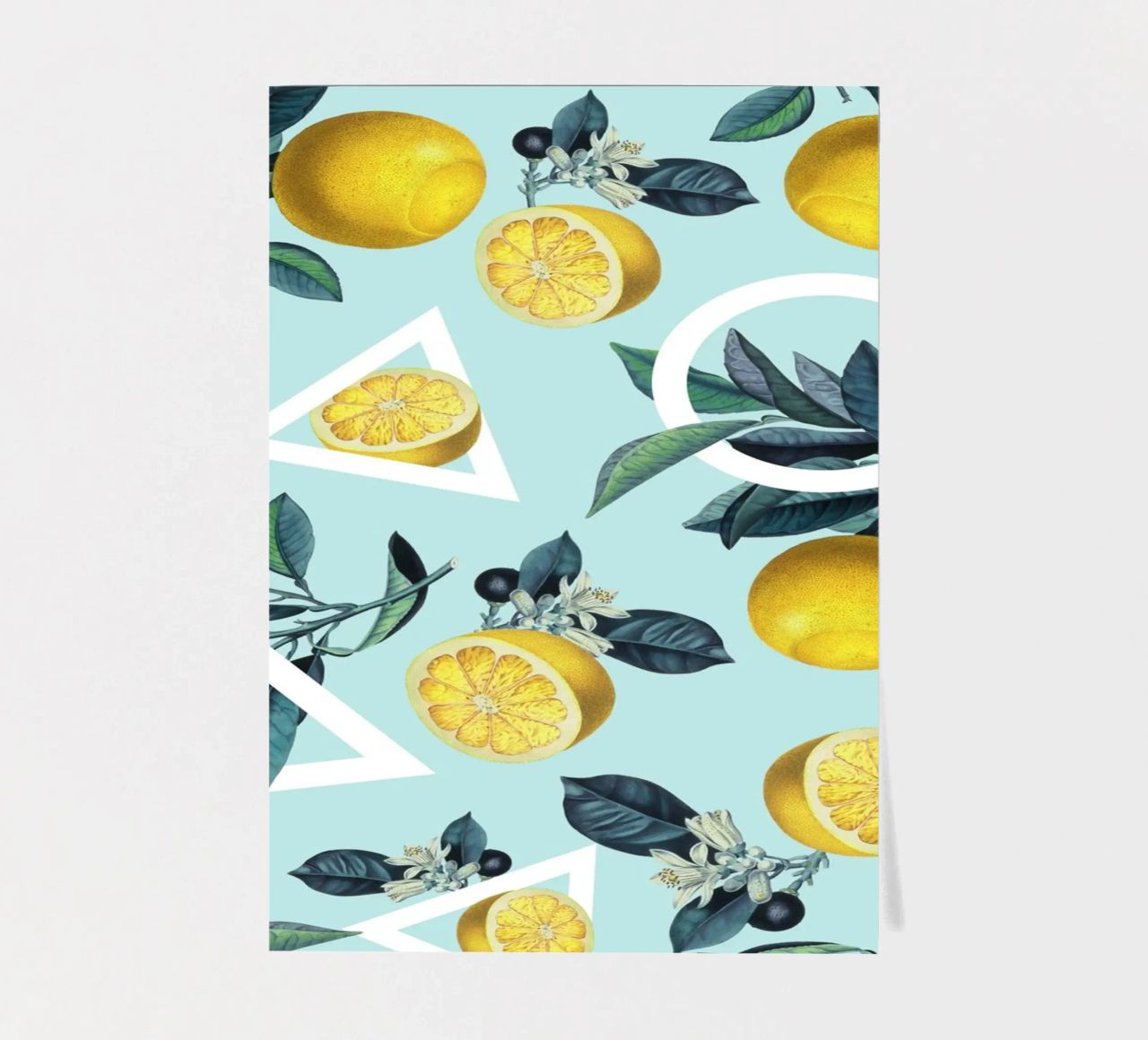 Geometric and Lemon Pattern III foglio adesivo da burcukorkmazyurek