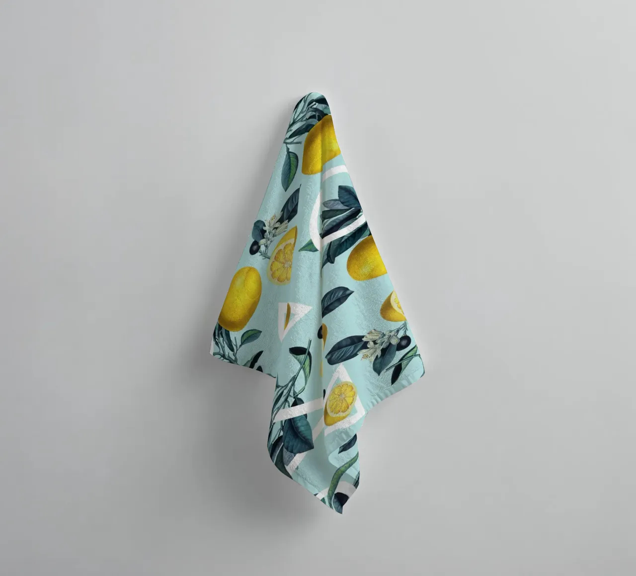 Geometric and Lemon Pattern III asciugamano da bagno da burcukorkmazyurek