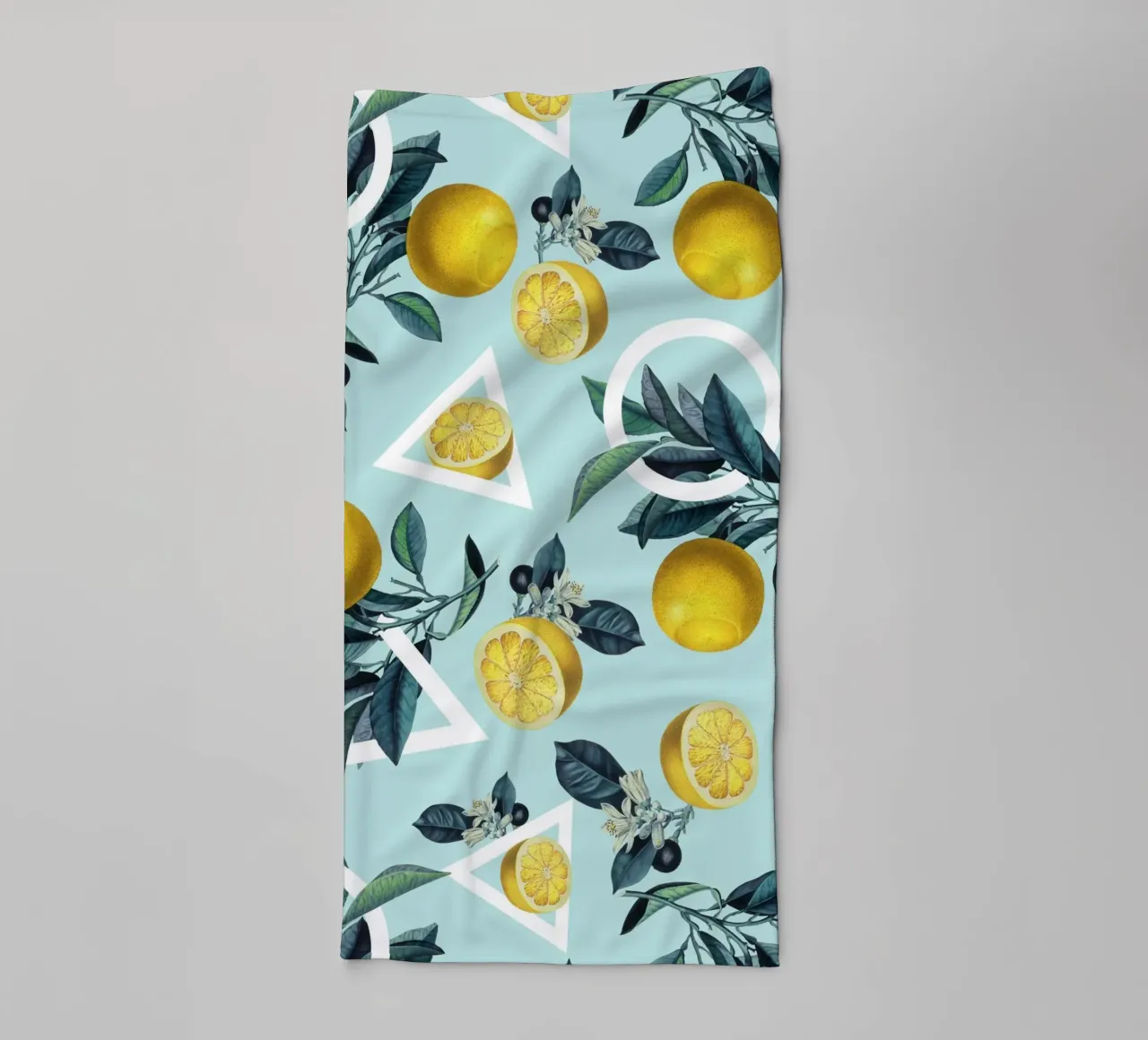 Geometric and Lemon Pattern III asciugamano da bagno da burcukorkmazyurek