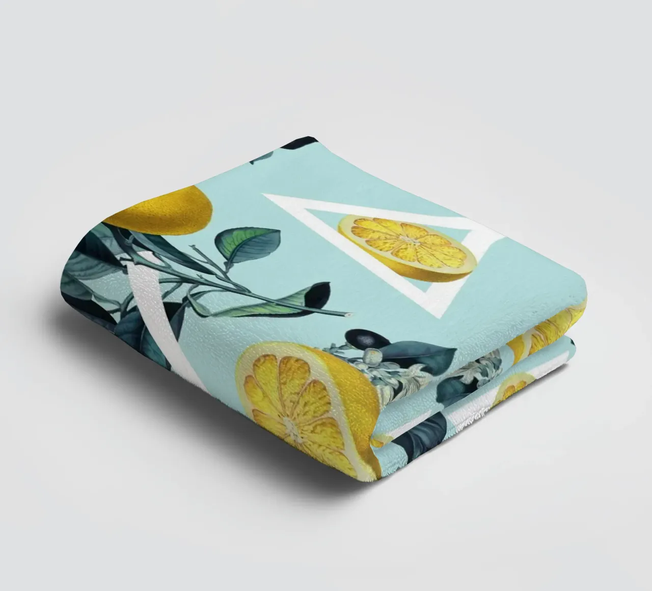 Geometric and Lemon Pattern III asciugamano da bagno da burcukorkmazyurek