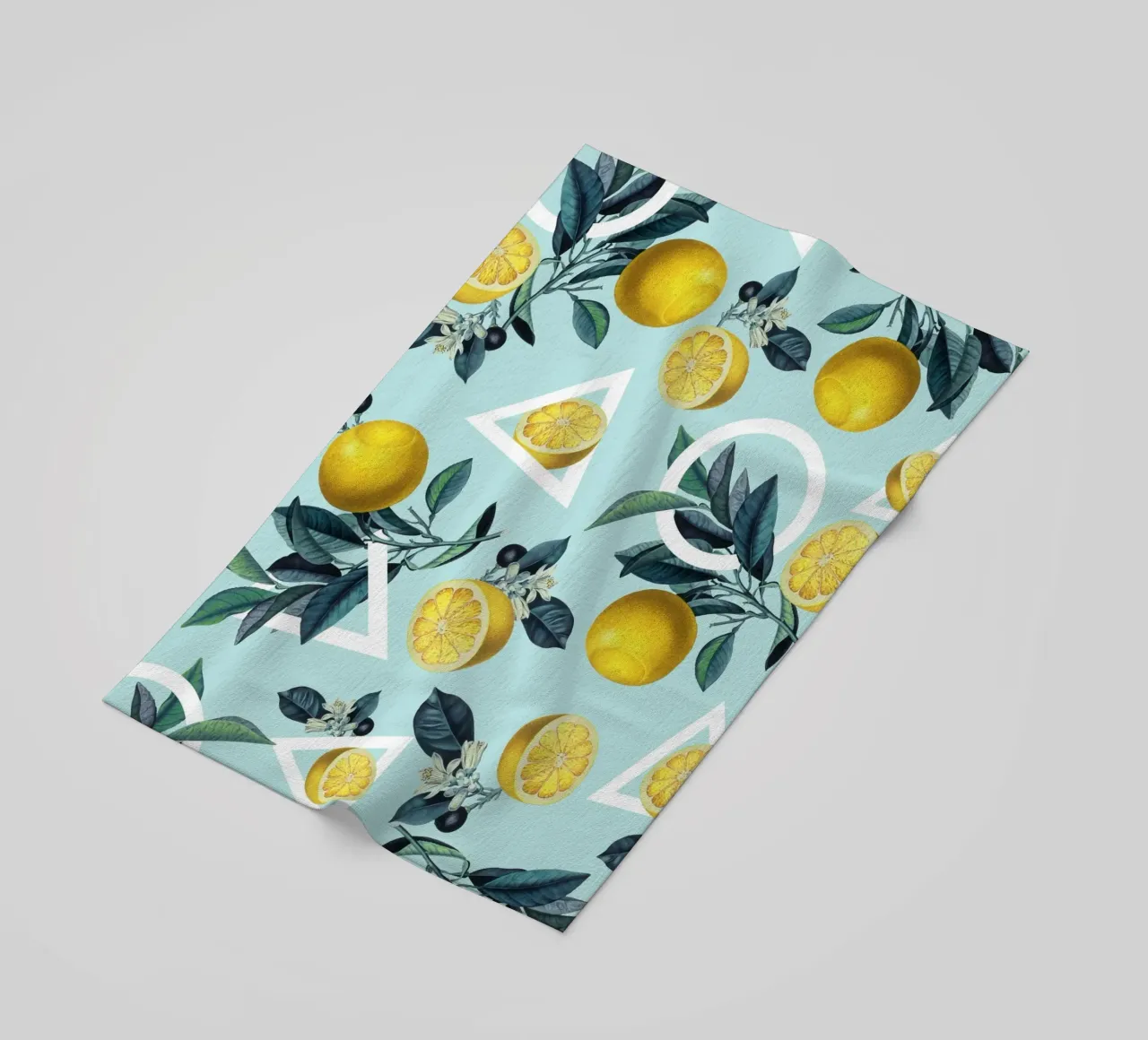 Geometric and Lemon Pattern III Strandtuch von burcukorkmazyurek