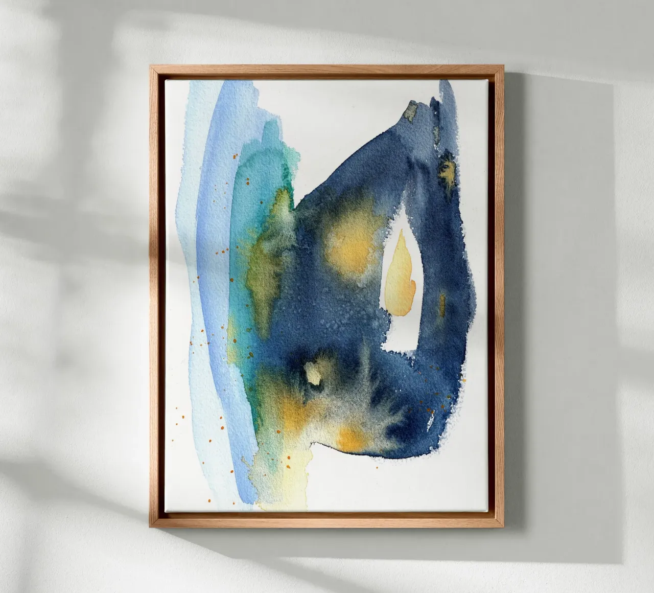 Watercolor BLUE Art 2 canvas by manu schimmelmann