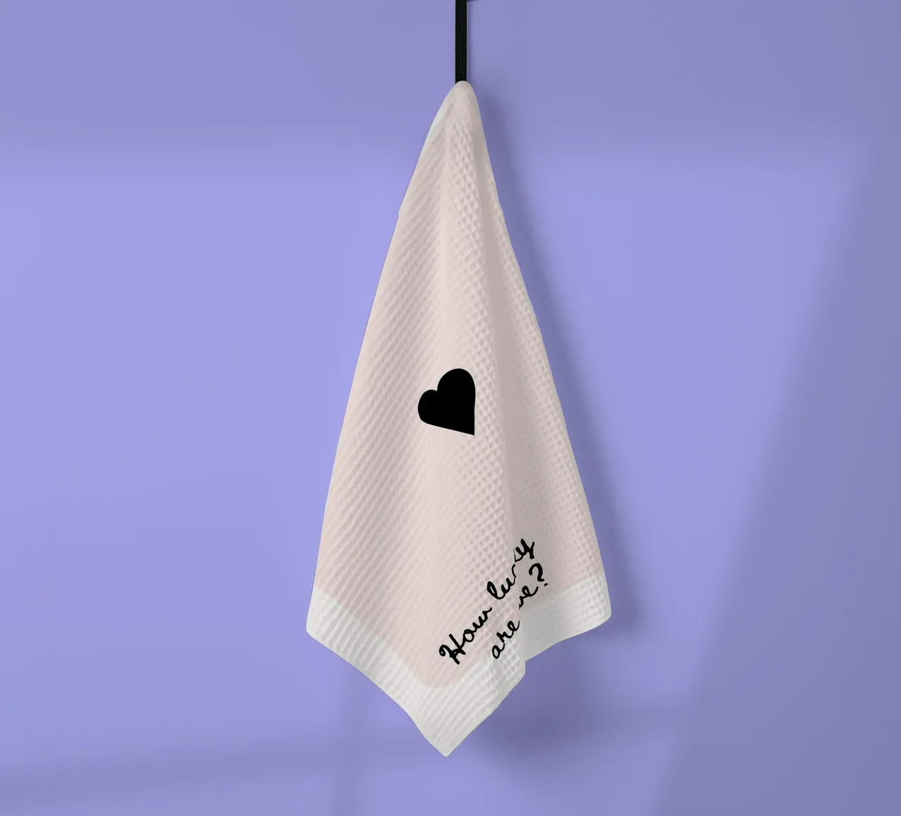 As de cœur noir torchon de IamHomeStudio