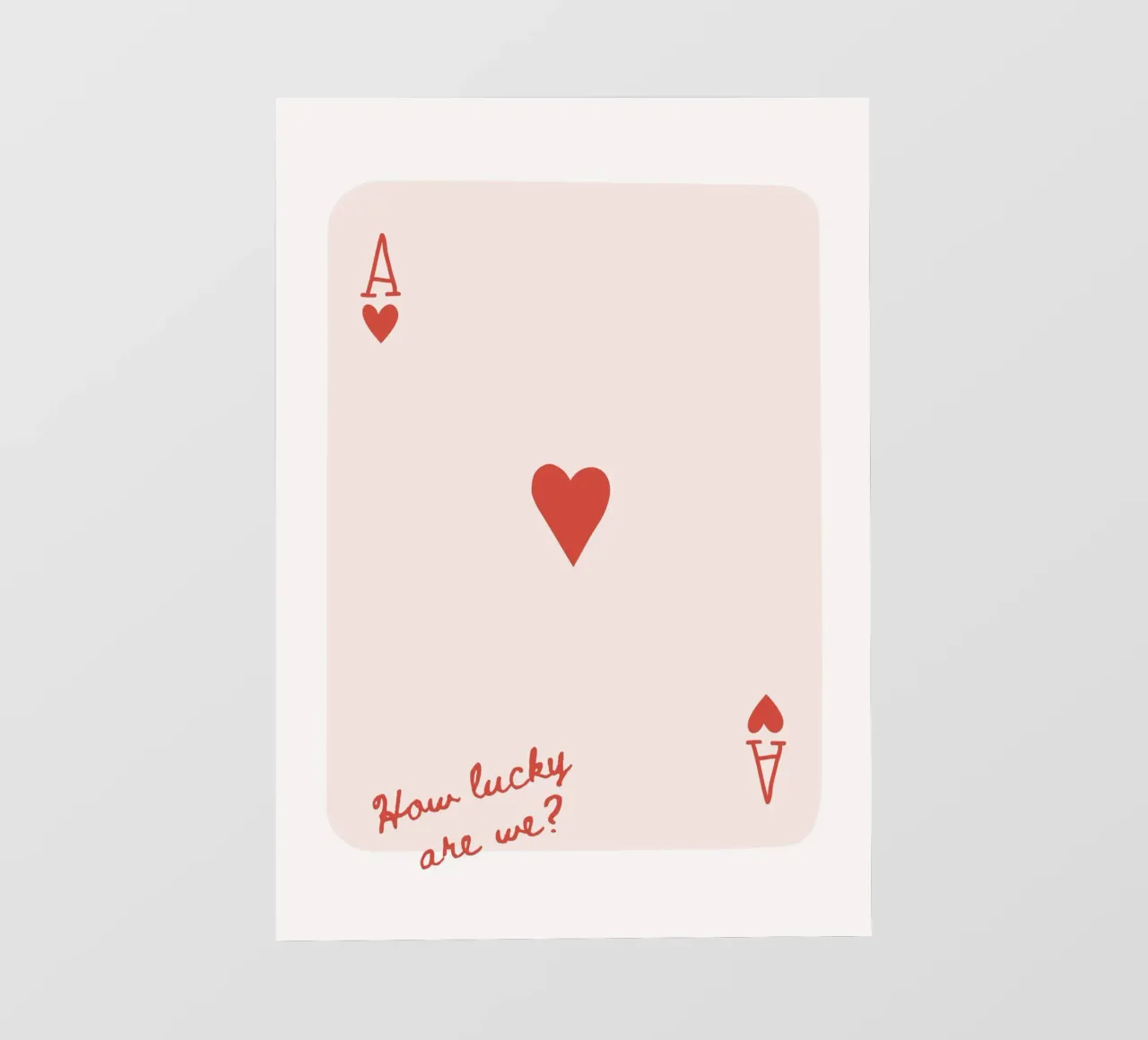 Red Ace of Hearts backlit film by IamHomeStudio