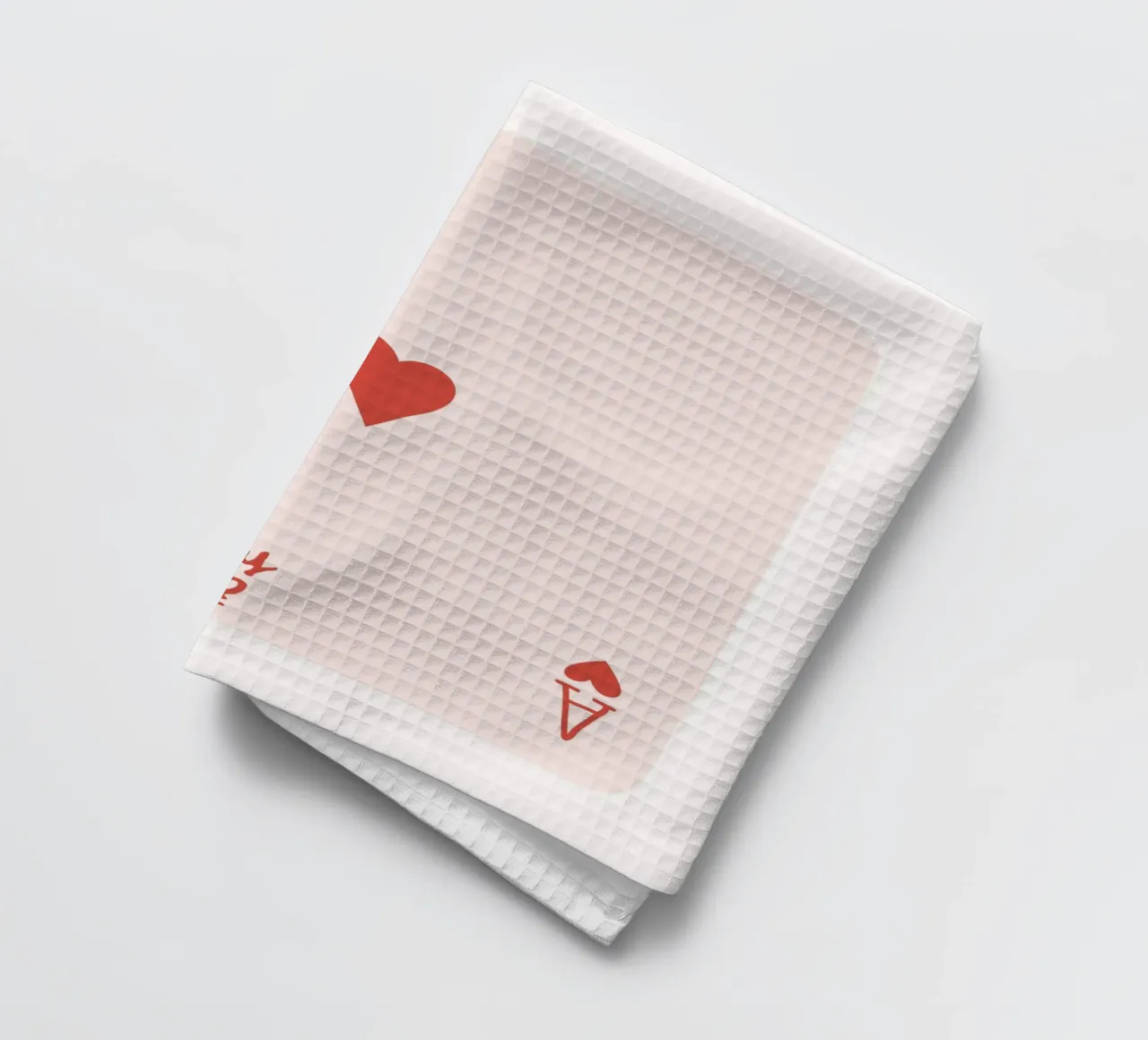 Red Ace of Hearts tea towel by IamHomeStudio