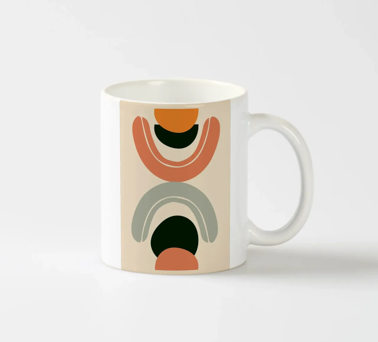Halbkreise Bögen geometrische Formen Keramik Tasse von Matthew W Smith