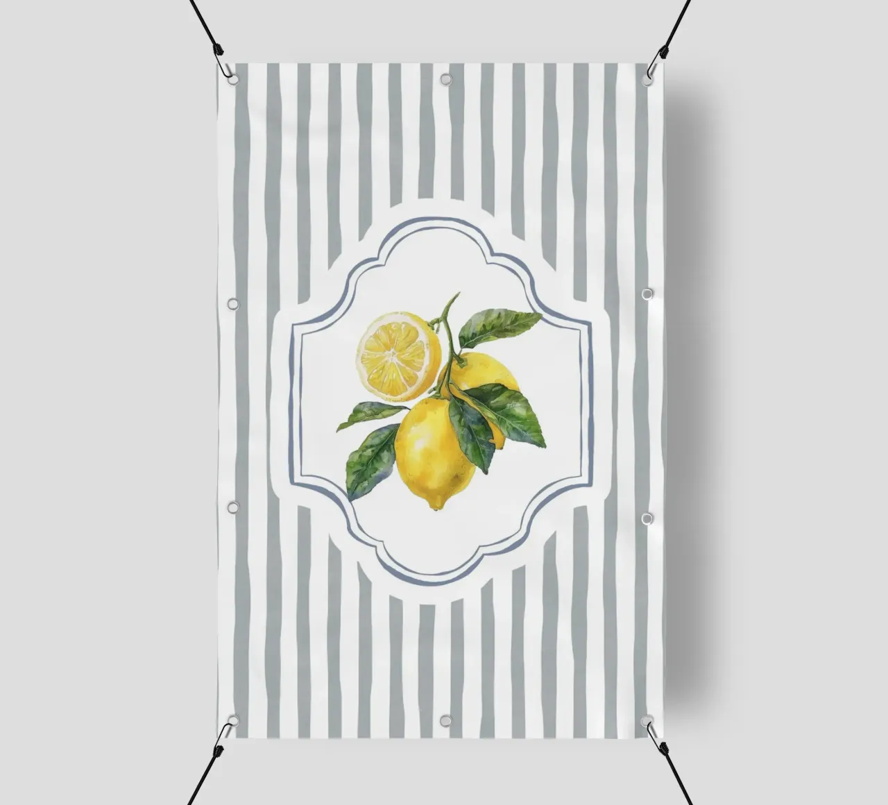 Limone e strisce telo in pvc da IamHomeStudio