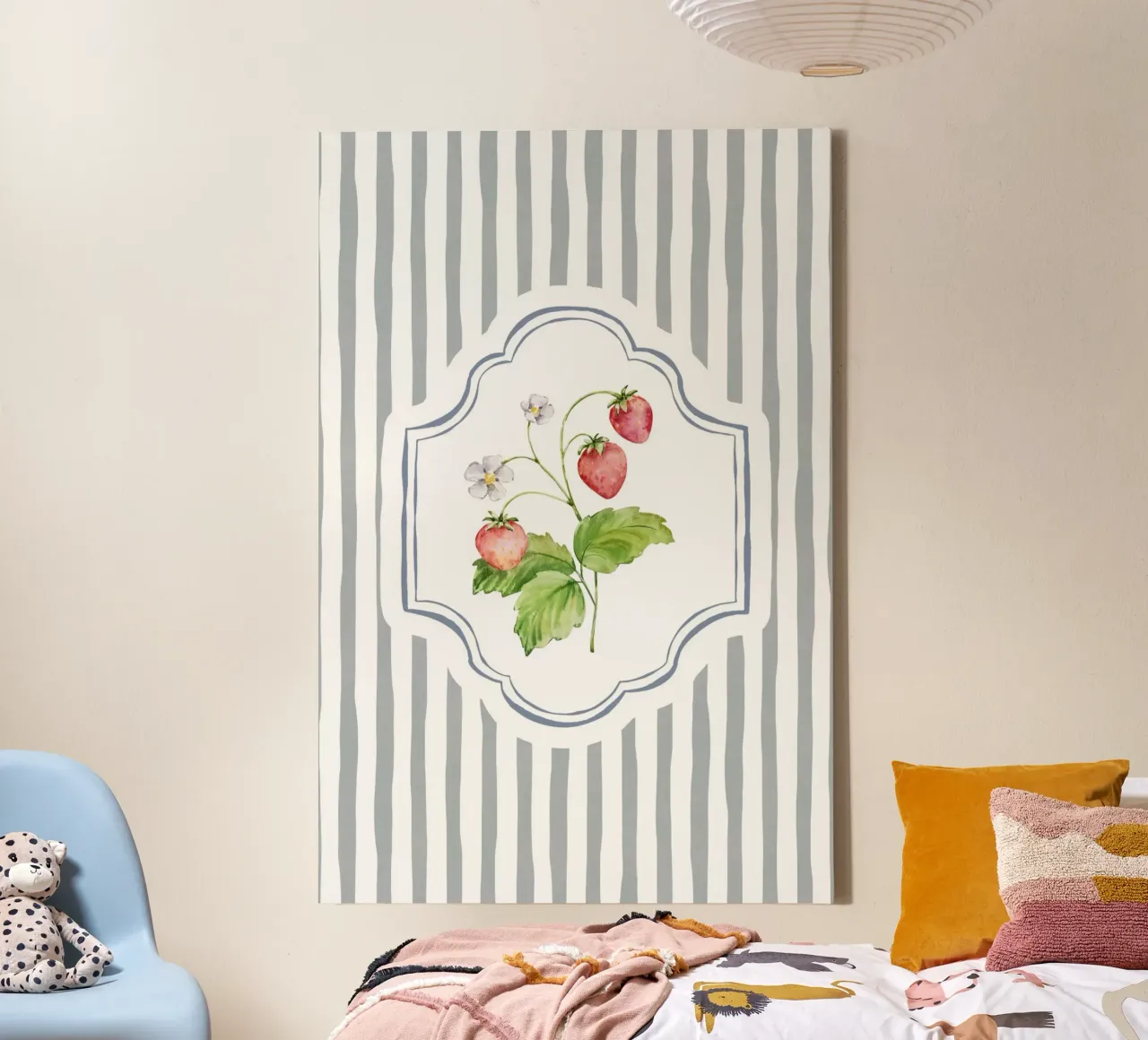 Fragola tela con Cornice a cassetta da IamHomeStudio