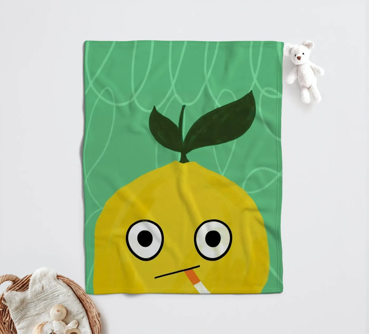 Cool Lime Fleecedecke von Doozal