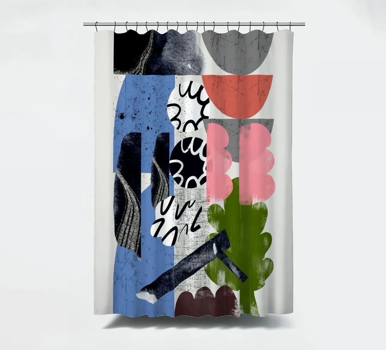 Collage di forme 05 tenda da doccia da Little Dean