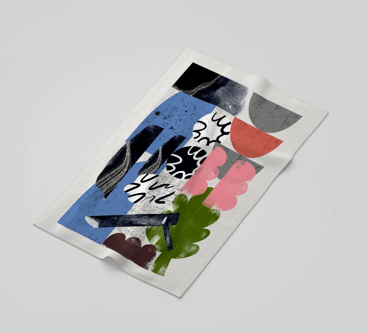 Collage di forme 05 telo mare da Little Dean