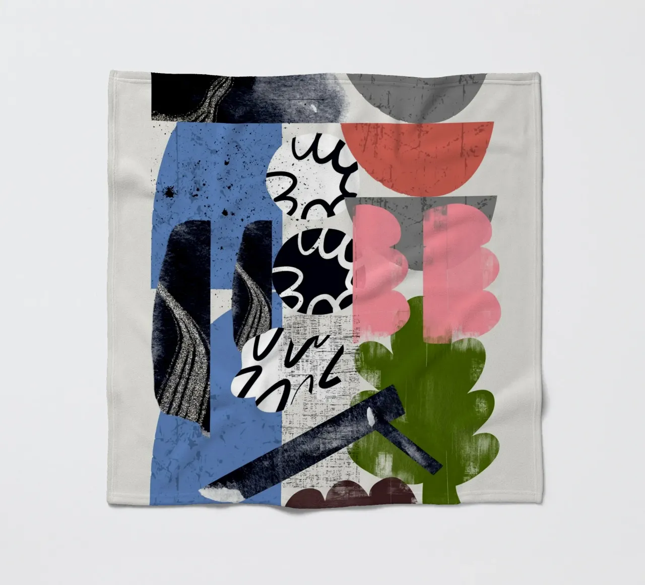 Collage di forme 05 coperta in pile da Little Dean