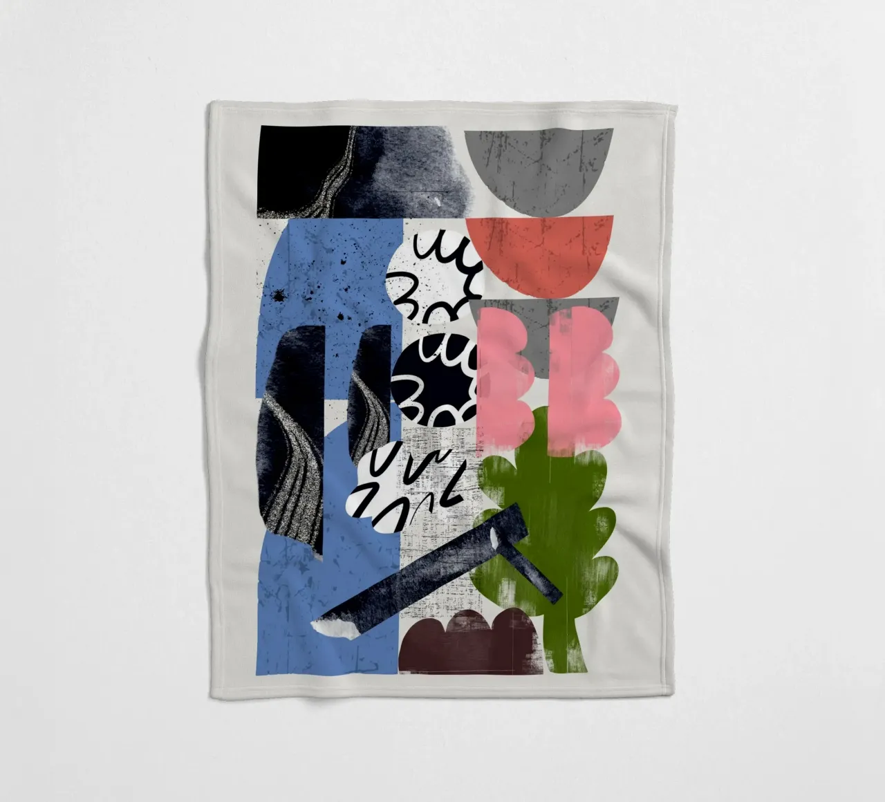 Collage di forme 05 coperta in pile da Little Dean